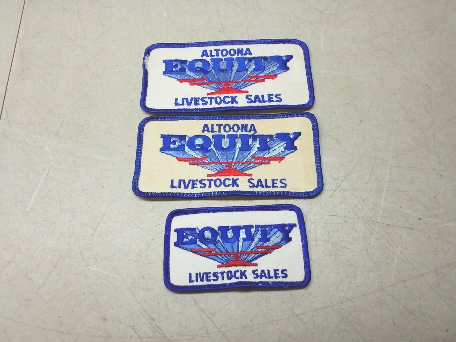 Altoona Equity Livestock Sales Patch Set Of 3 Vintage Wisconsin Cattle Markets