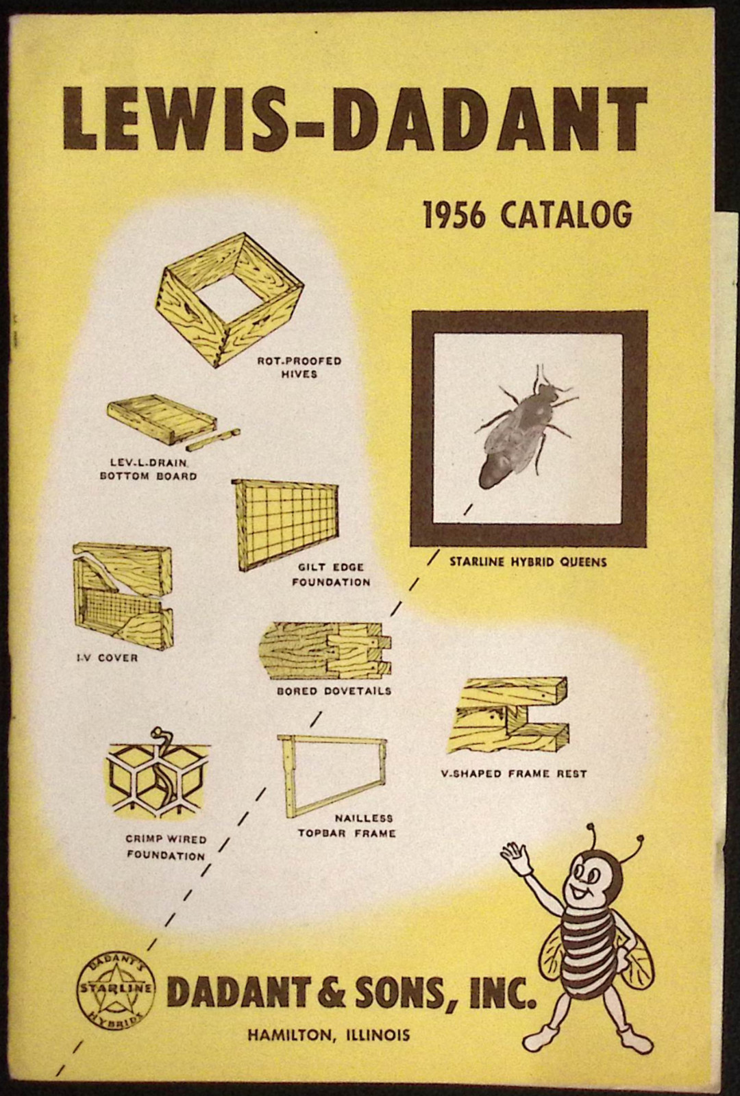 1956 Lewis Dadant Bee Supplies Catalog Dadant & Sons Inc Hamilton IL