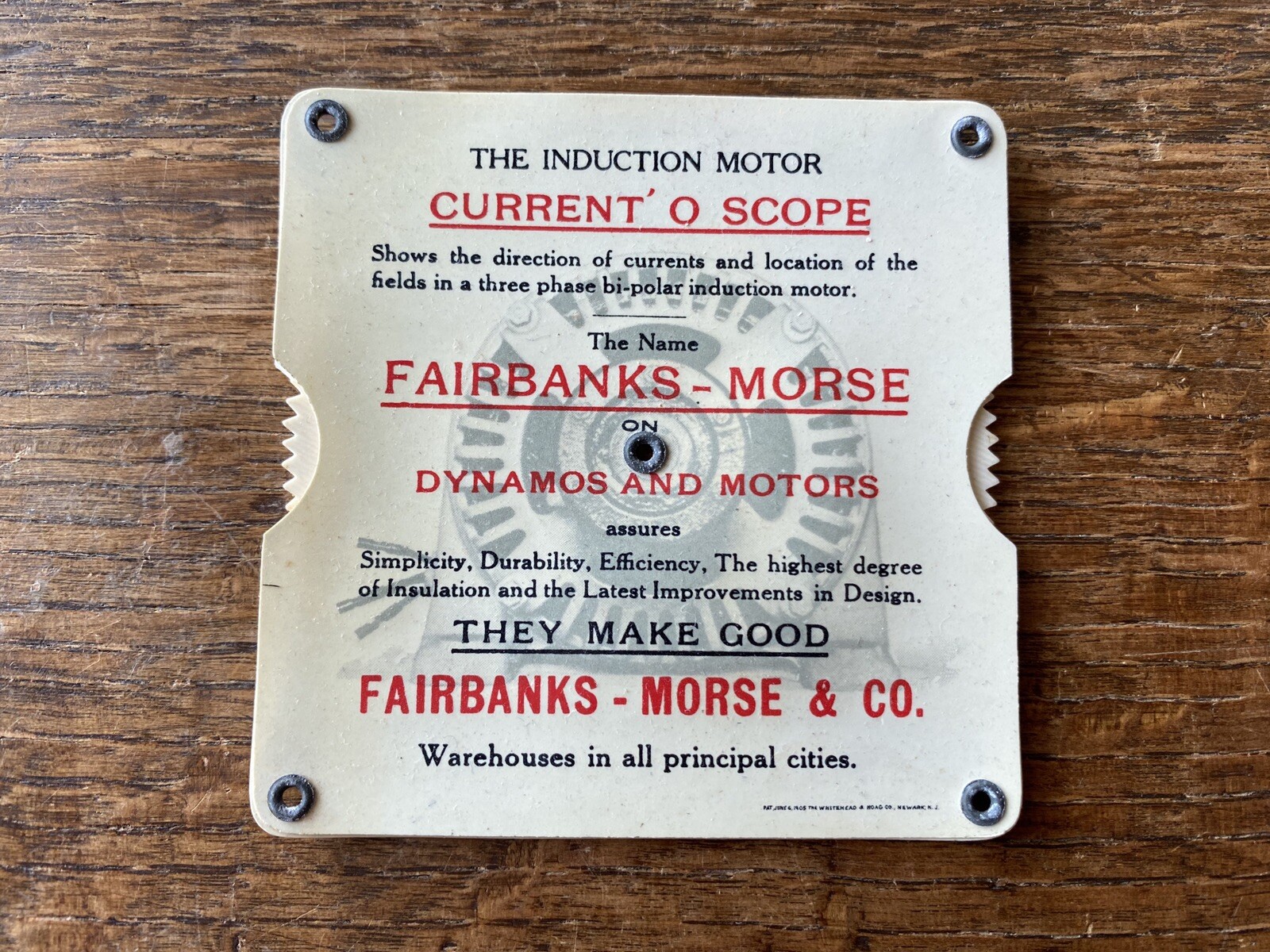 Fairbanks Morse Celluloid Current’ O Scope Dynamos & Motors Hit Miss Gas Engine