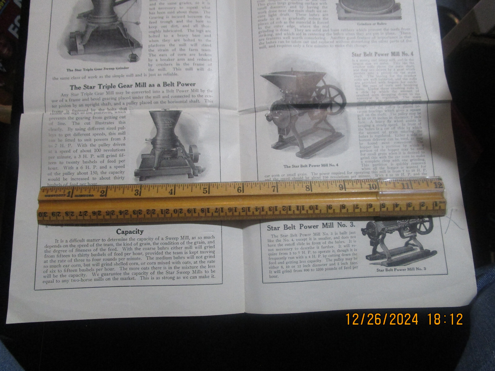NEW LEXINGTON OHIO, The Star Manufacturing Co. Advertising Feed Grinders c1910