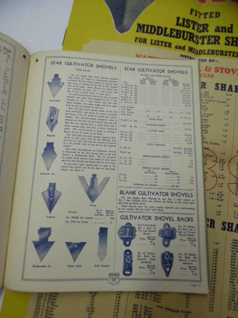 1939 Star Mfg Co Tilling Cultivating Repair Parts Shares Catalog Carpentersville