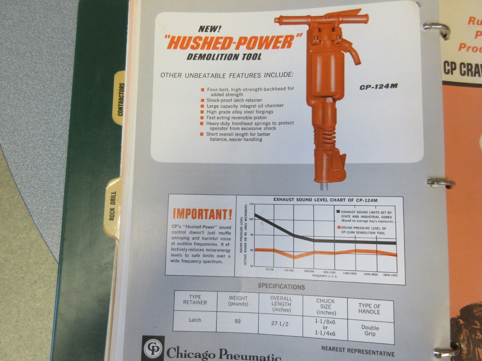 Chicago Pneumatic Concrete Vibrators & Jack Hammers Information