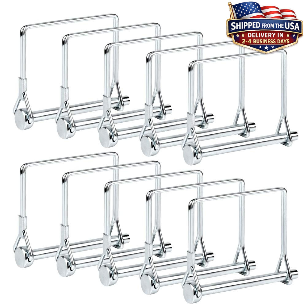 10 PCS Square Pto Pin Shaft Locking Pin 1/4 Pin Hitch Pin Wire Lock Pin Safety C