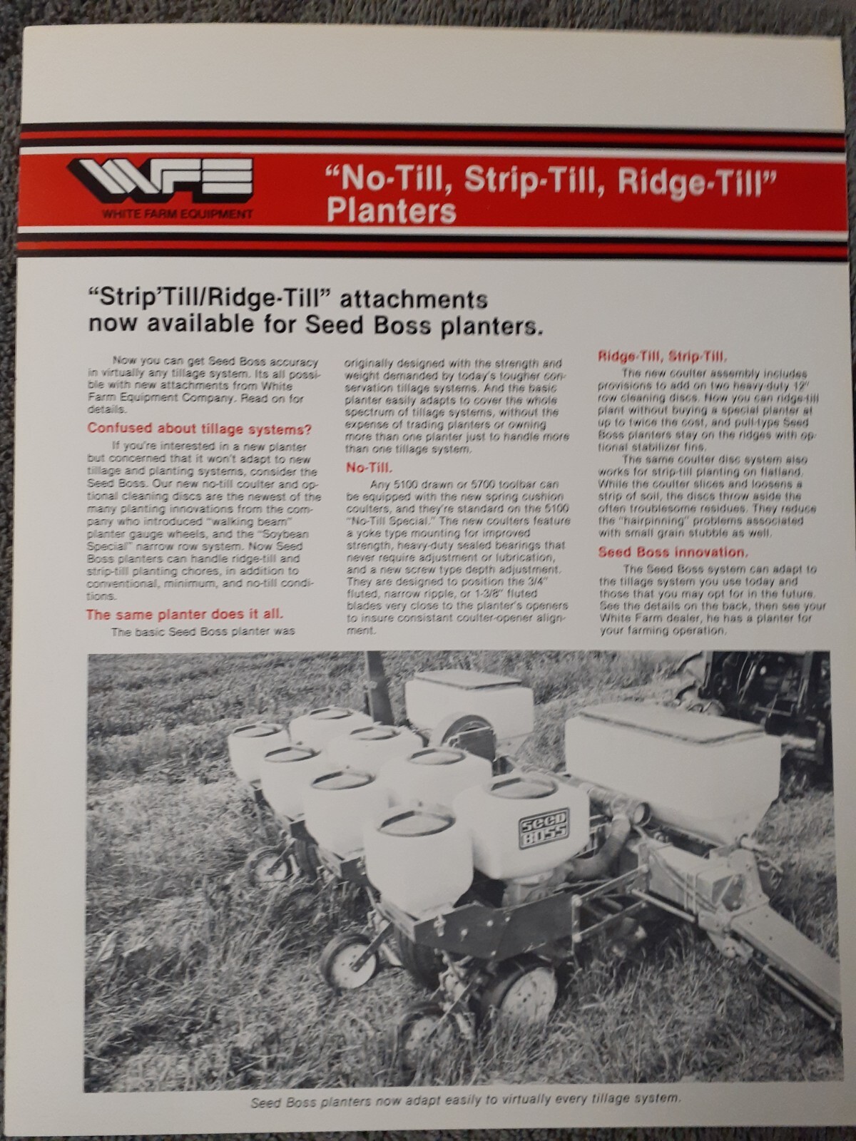 White No-Till, Strip-Till, Ridge-Till Planters Brochure
