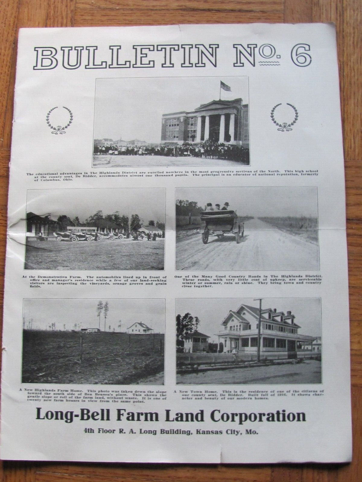 1910&rsquo;S SALE BROCHURE HIGHLANDS LOUISIANA LAND BY LONG BELL FARM LAND CORP