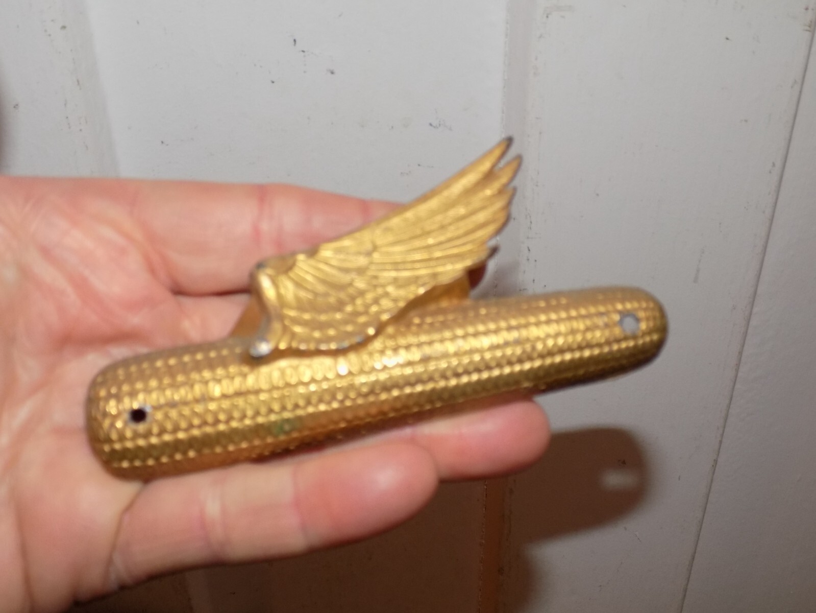 Vintage Cast Iron Gold Winged Corn Cob