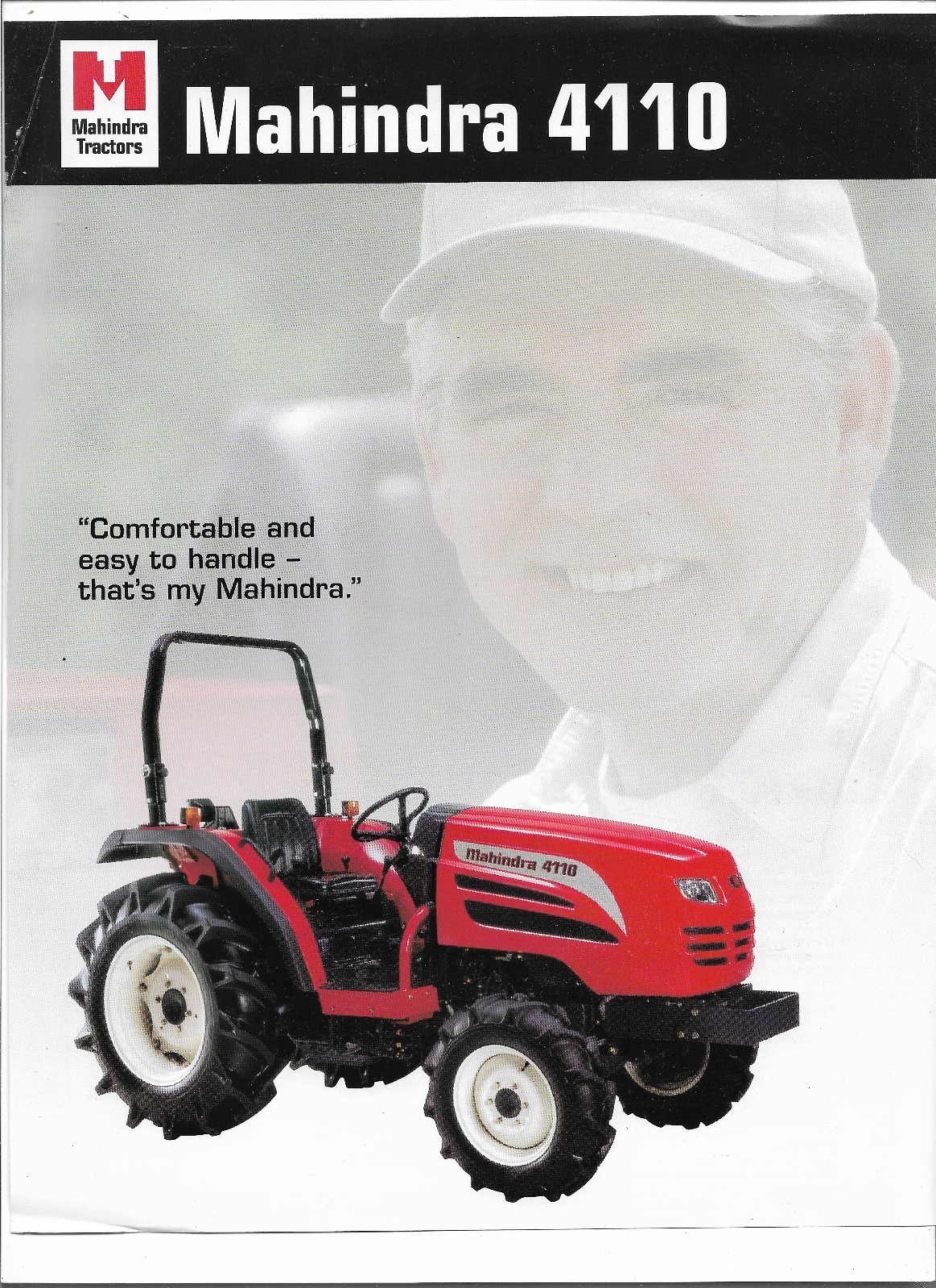 Original OE OEM Mahindra 4110 Tractor Sales Brochure Spec Specifications Sheet