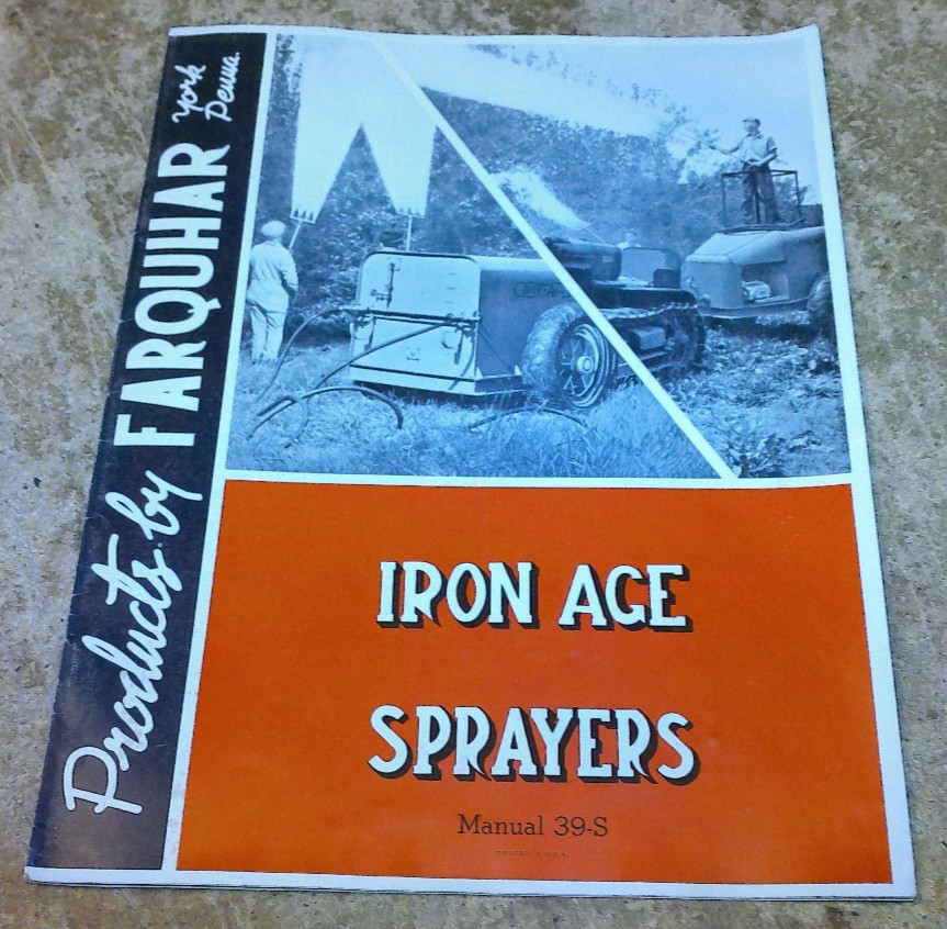 vintage farquhar iron age sprayers brochure in good shape used