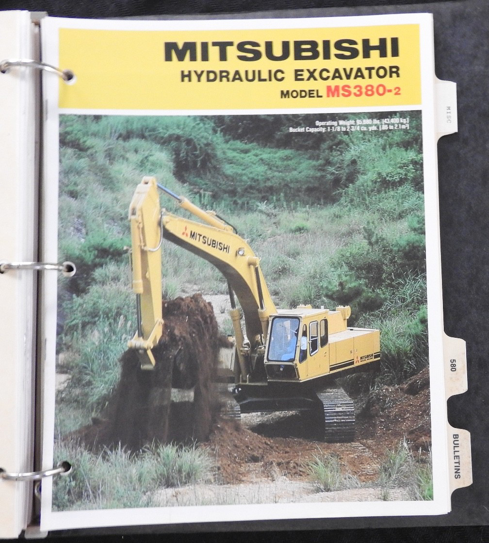 c.1980 Mitsubishi Excavator Sales Catalog Manual MS 070 120 180 230 280 380 580