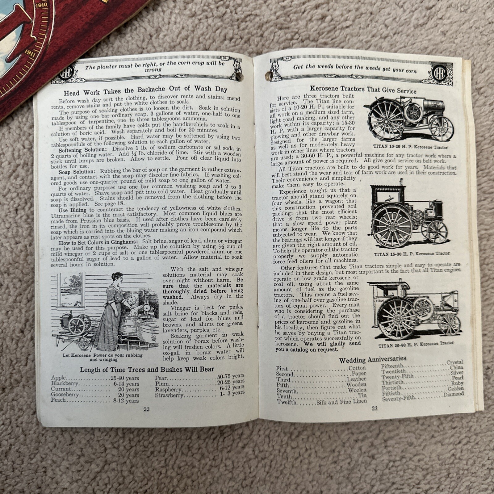 1917 International Harvester Co. Of America Inc. Farmers Almanac