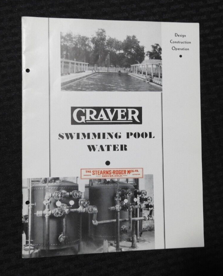 1933 Graver Tank & Mfg Co « Swimming Pool Water Filter » Stearns-Roger Denver Co