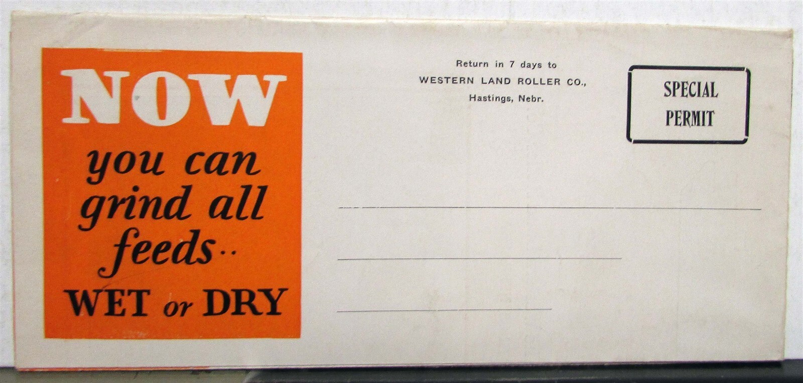 1930s Western Land Roller Bear-Cat Feed Grinder Specs Agricultural Sales Mailer