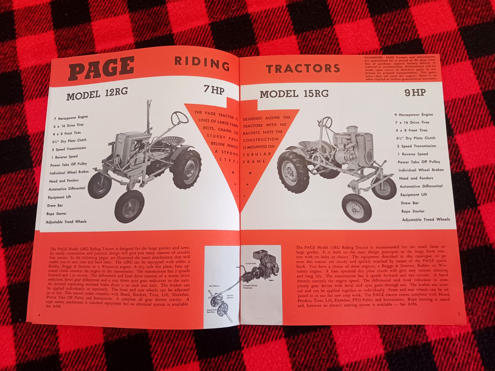 1960 Page Garden Tractor Catalog Milwaukee Dairy Farm Brochure Flyer