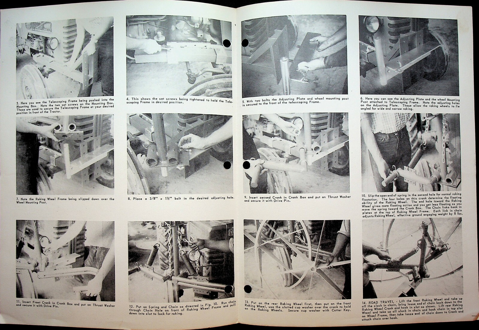 Darf Windrow Turner Brochure Mounting Instructions on Tractor Edenton NC