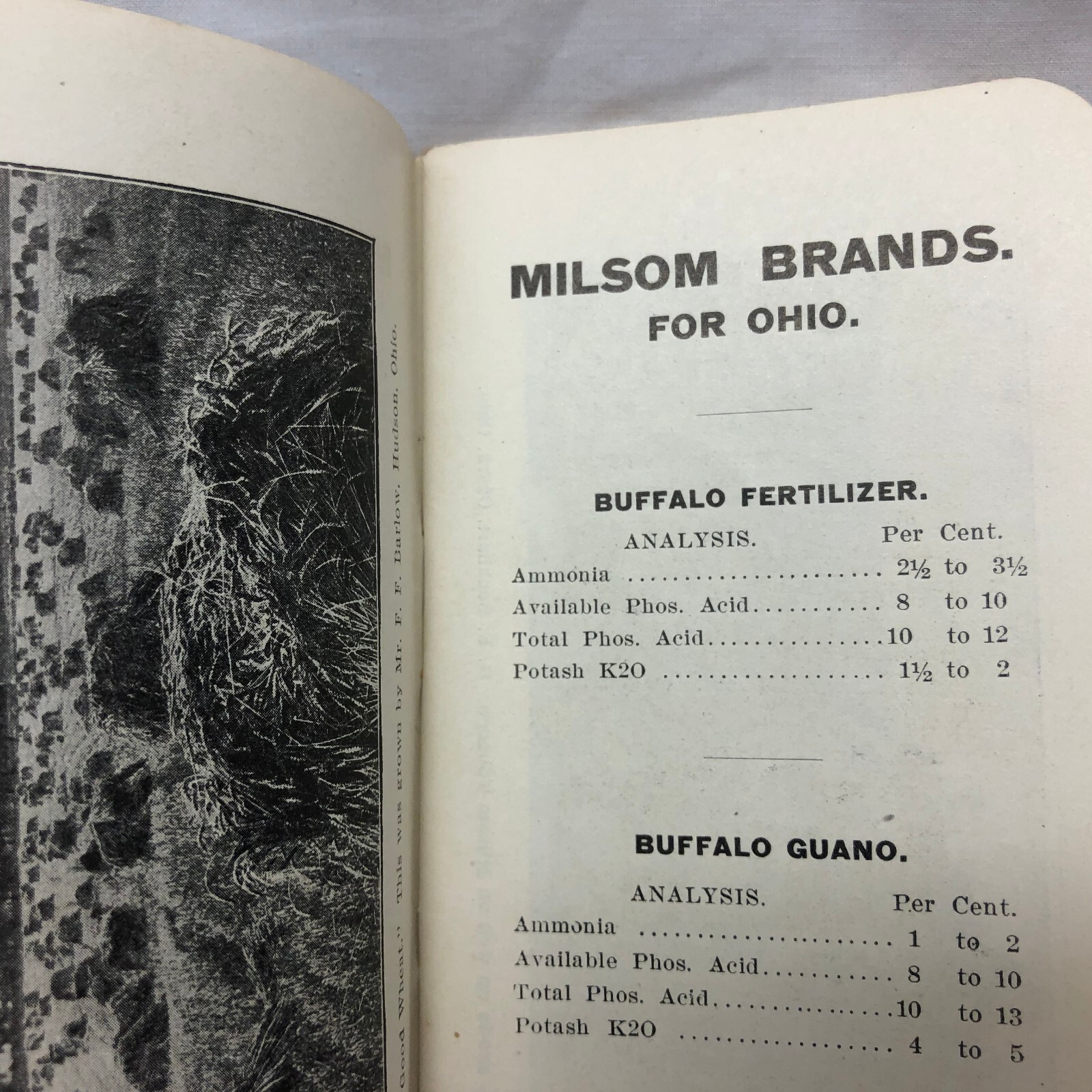Vintage 1908 The Milsom Fertilizers Cleveland Ohio Pocket Calendar