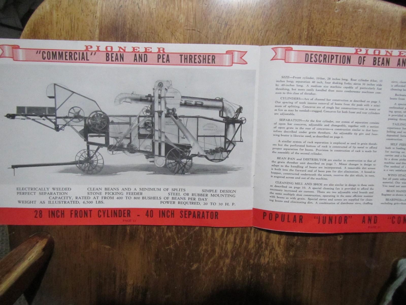 Early 1900&rsquo;s Pioneer Thresher Brochure-Shortsville,NY Farm Implement Rarely Seen