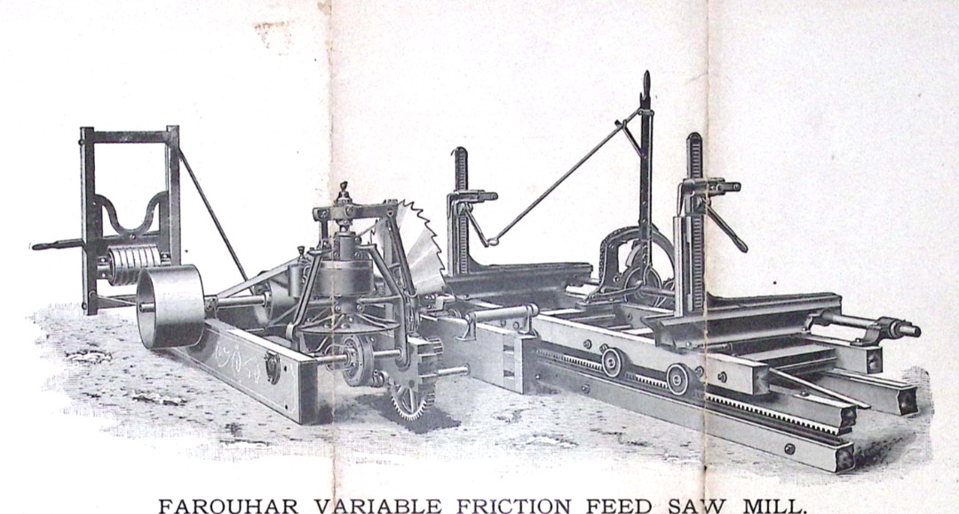 c1900 Farquhar Variable Friction Feed Saw Mill Print Ad A.B. Farquhar YORK PENNA