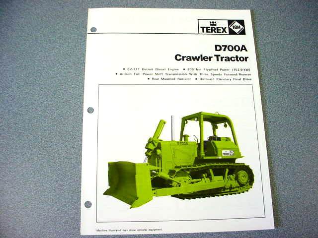 Terex D700A & D800 Crawler Dozer Literature