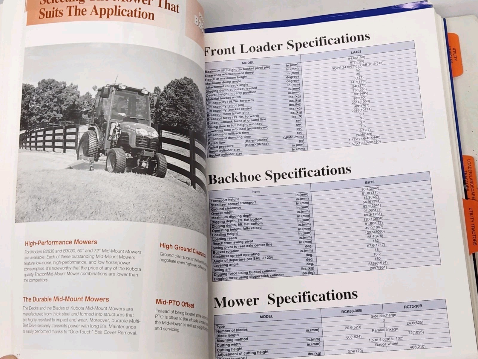 2008 Kubota New Product Guide Dealer Binder Catalogs Brochures Specs