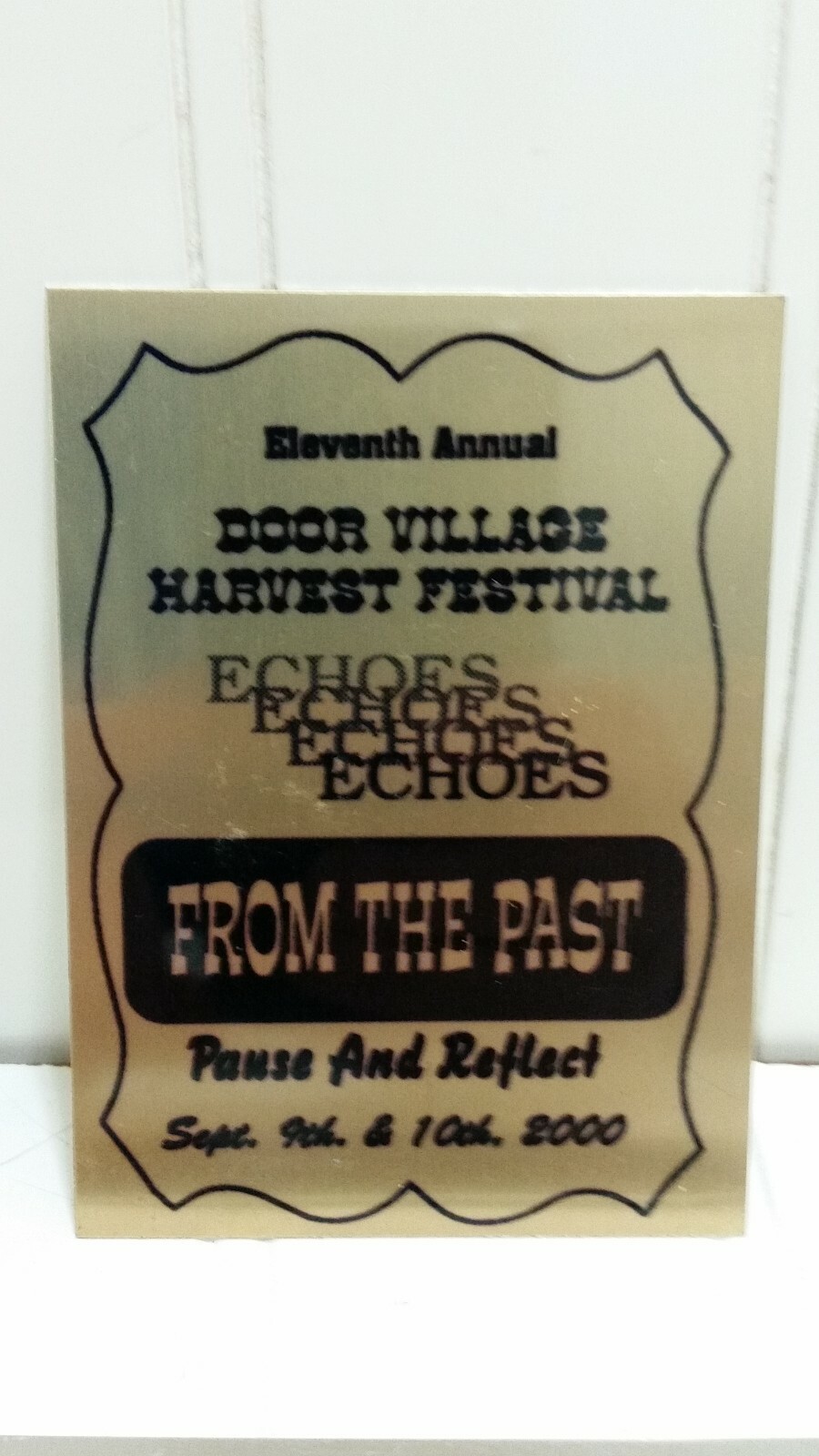 Show EXHIBITOR PLAQUE Lot Steam Gas Harvest Fest Car Tractor Power Indiana
