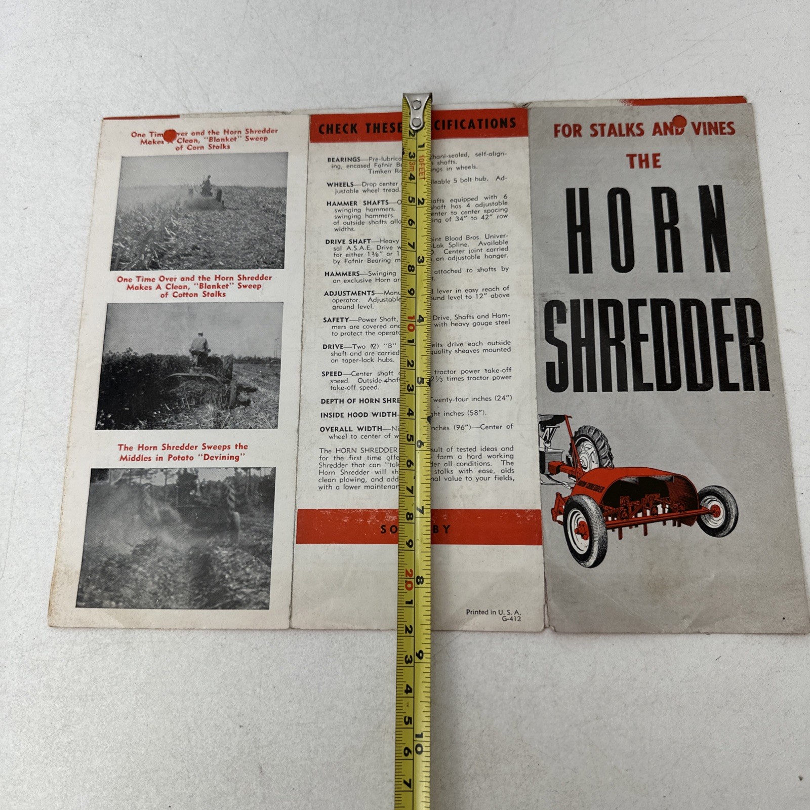 Horn-Draulic Loader Horn Shredder Manufacturing Company Fort Dodge Iowa Ad Paper