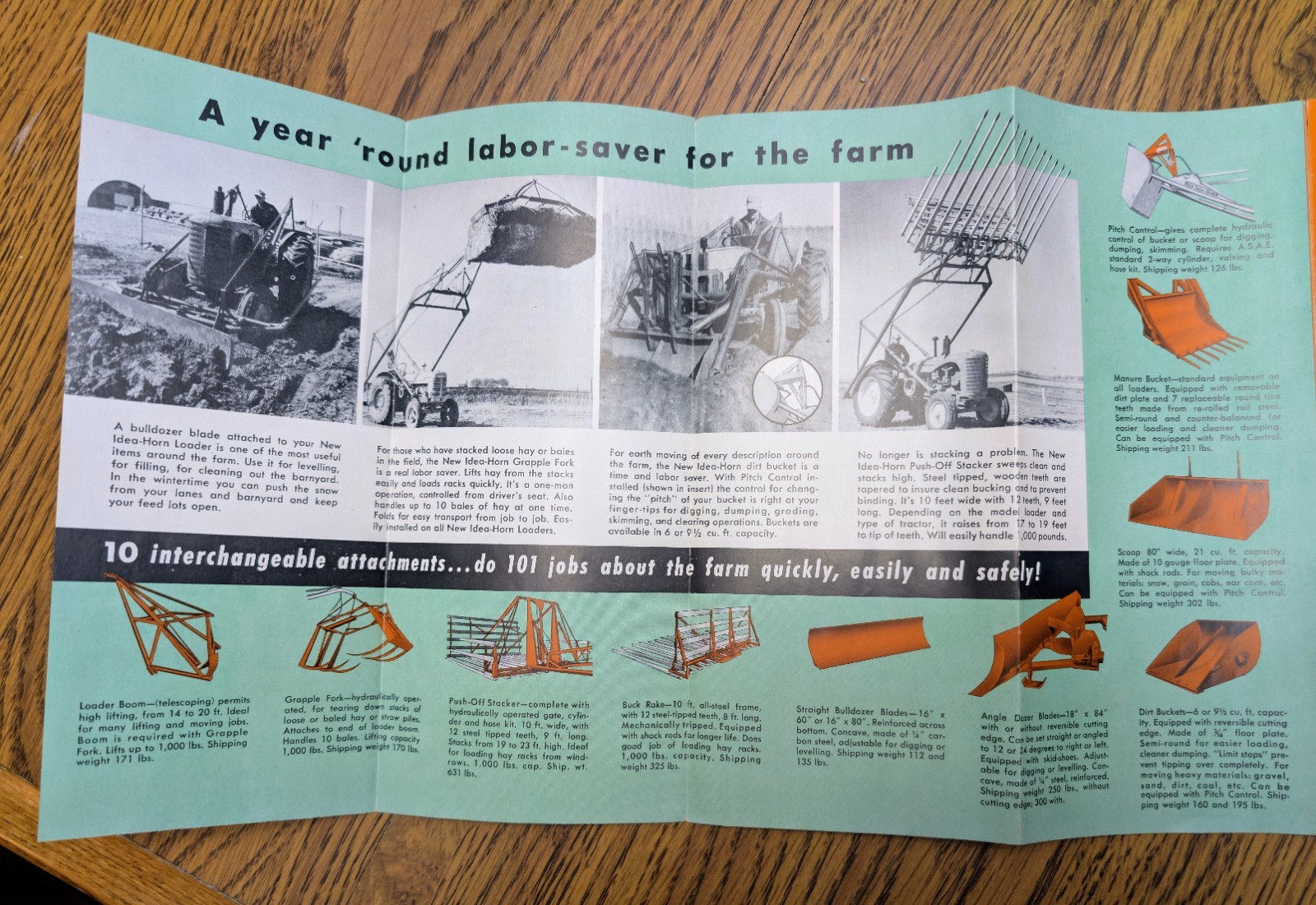 1950s Horn-New Idea Hydraulic Loaders Brochure Brochure