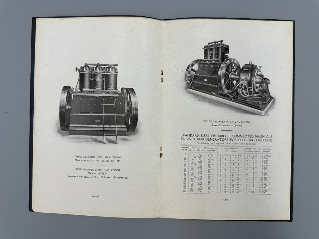 1908 NASH GAS ENGINES National Meter Co CATALOG Antique Advertising