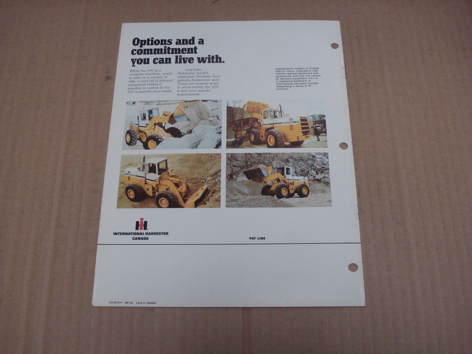 International 530 Pay Loader Brochure