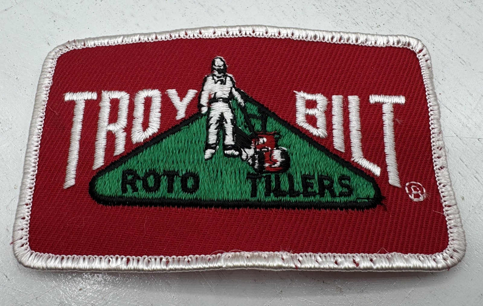 Vintage Troy-Bilt Roto Tillers Embroidered Patch Red Green Multi-Color Logo