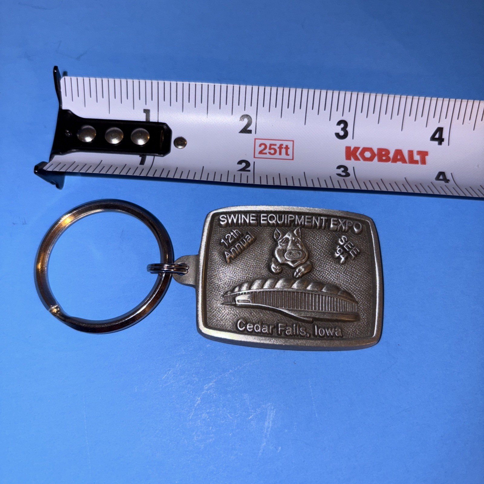 Cedar Falls Iowa Unidome Swine Equipment Expo 1994 Keychain