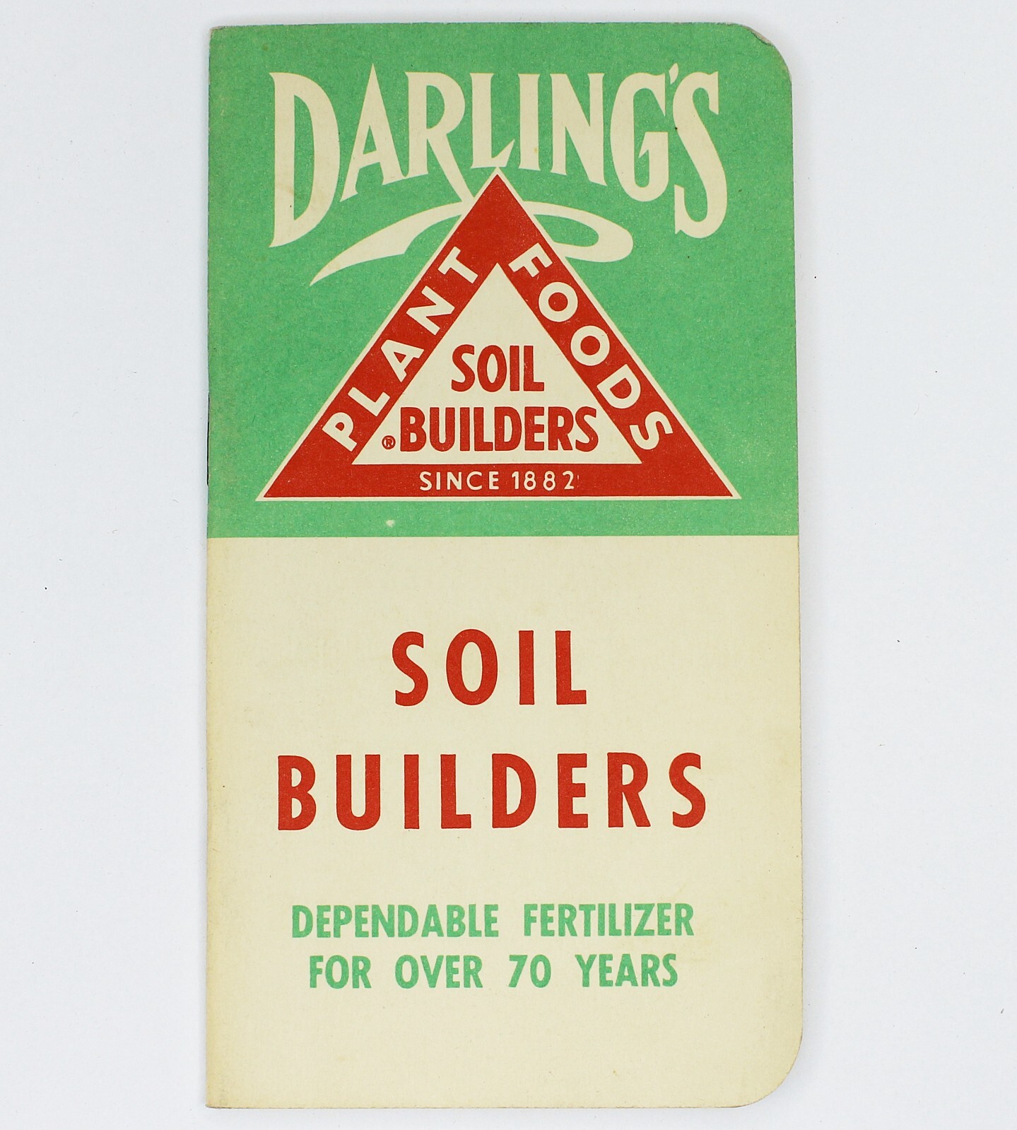 Vintage 1955 DARLING&rsquo;S PLANT FOOD Soil Builders Fertilizer Data Notebook