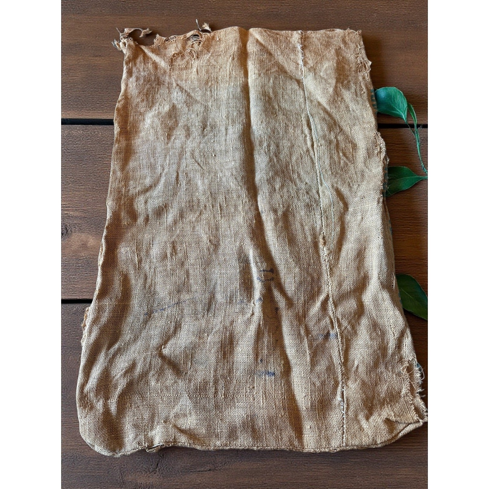 Vintage Tobacco Burlap Sack-Rocky Mount NC-Farmhouse-Textile-Grain Bag-Primitive
