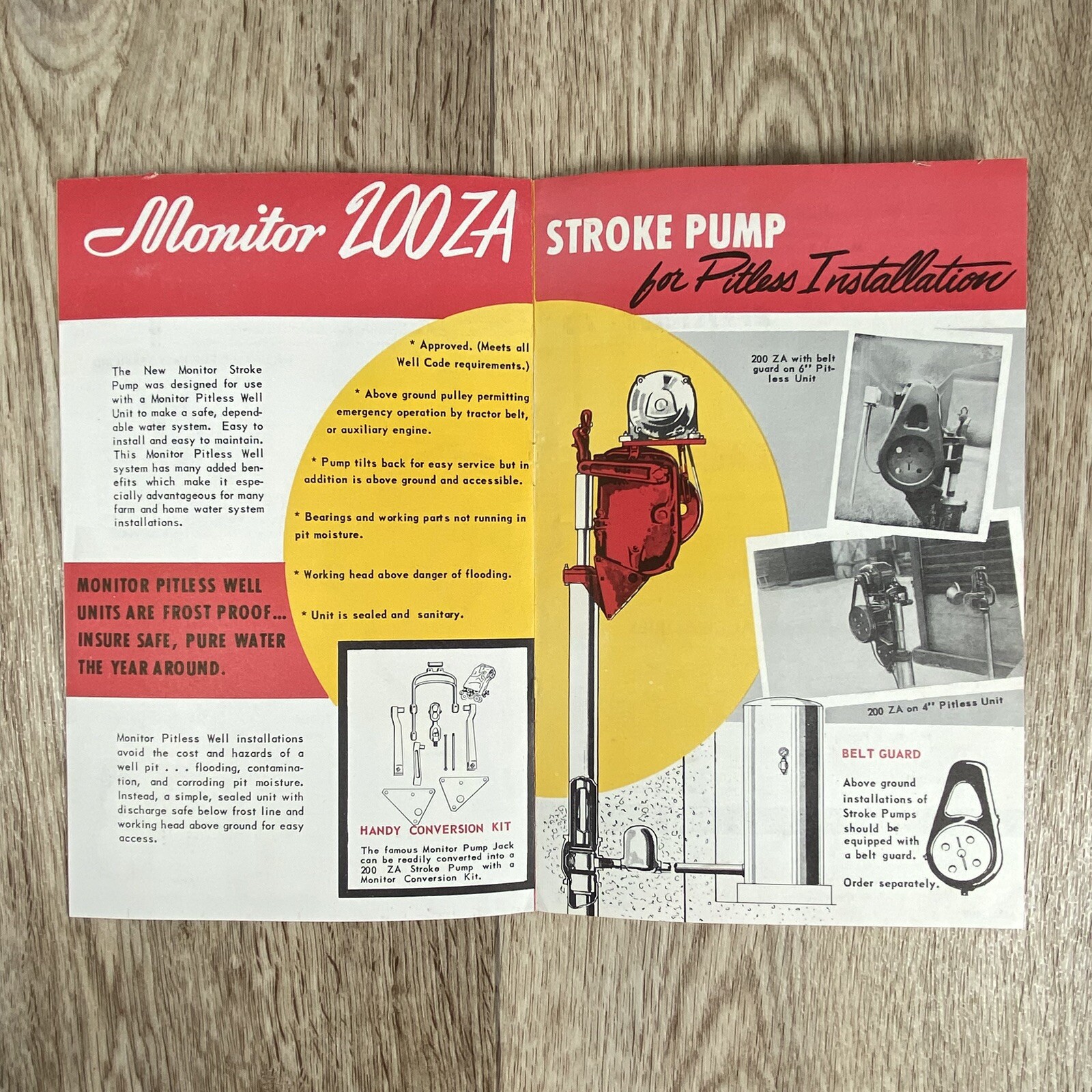 Vintage Monitor Stroke Pumps Brochure Baker Mfg. Co. Evansville, Wisconsin