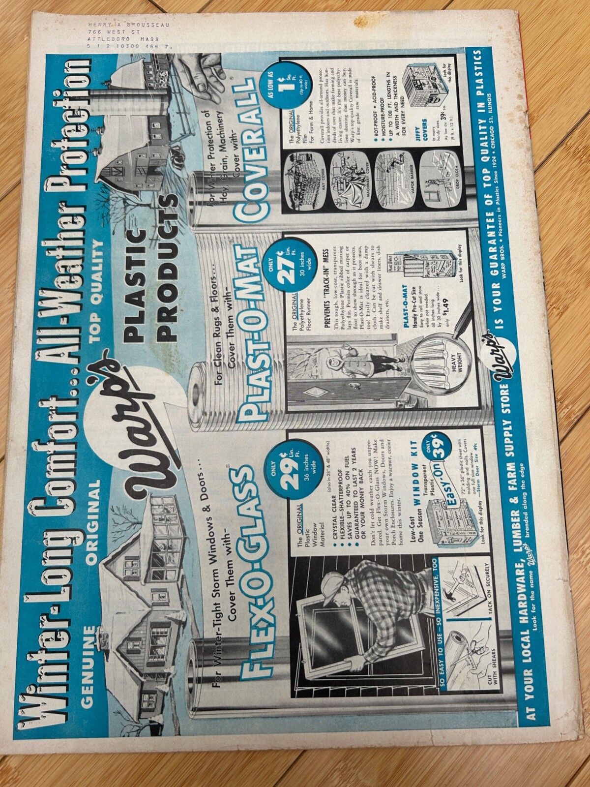 OCT 25 1962 HOARD&rsquo;S DAIRYMAN DAIRY FARM MAGAZINE WARP&rsquo;S ALL-WEATHER PROTECTION
