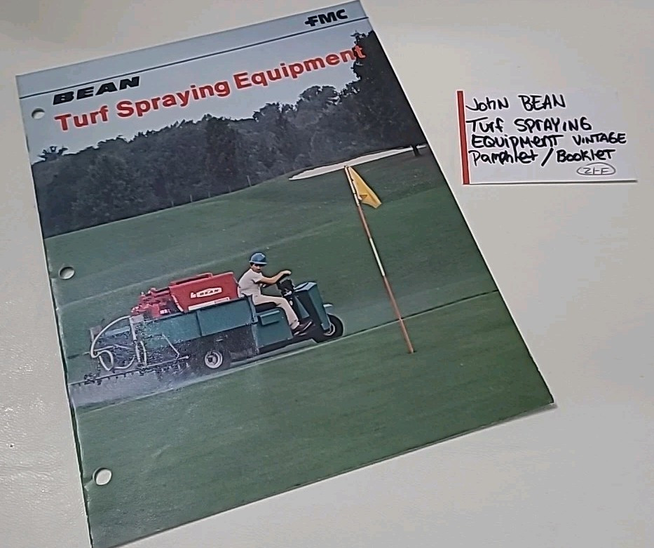 Vintage John Bean Turf Spraying Equipment FMC Brochure Pamphlet Booklet Old Read