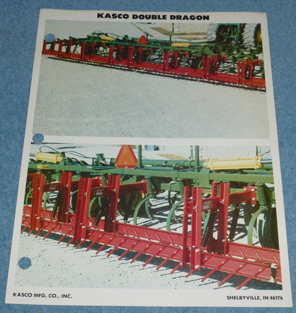 Vintage Kasco Mfg Co Double Dragon Harrow Farm Equipment Brochure Print Sheet