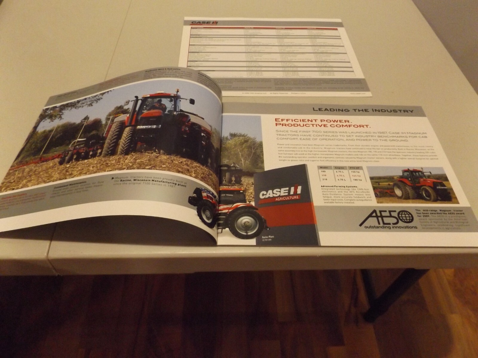 2-pc. CASE-IH MAGNUM SERIES TRACTORS, # CIH7310802 2008, CIH3290902 2009