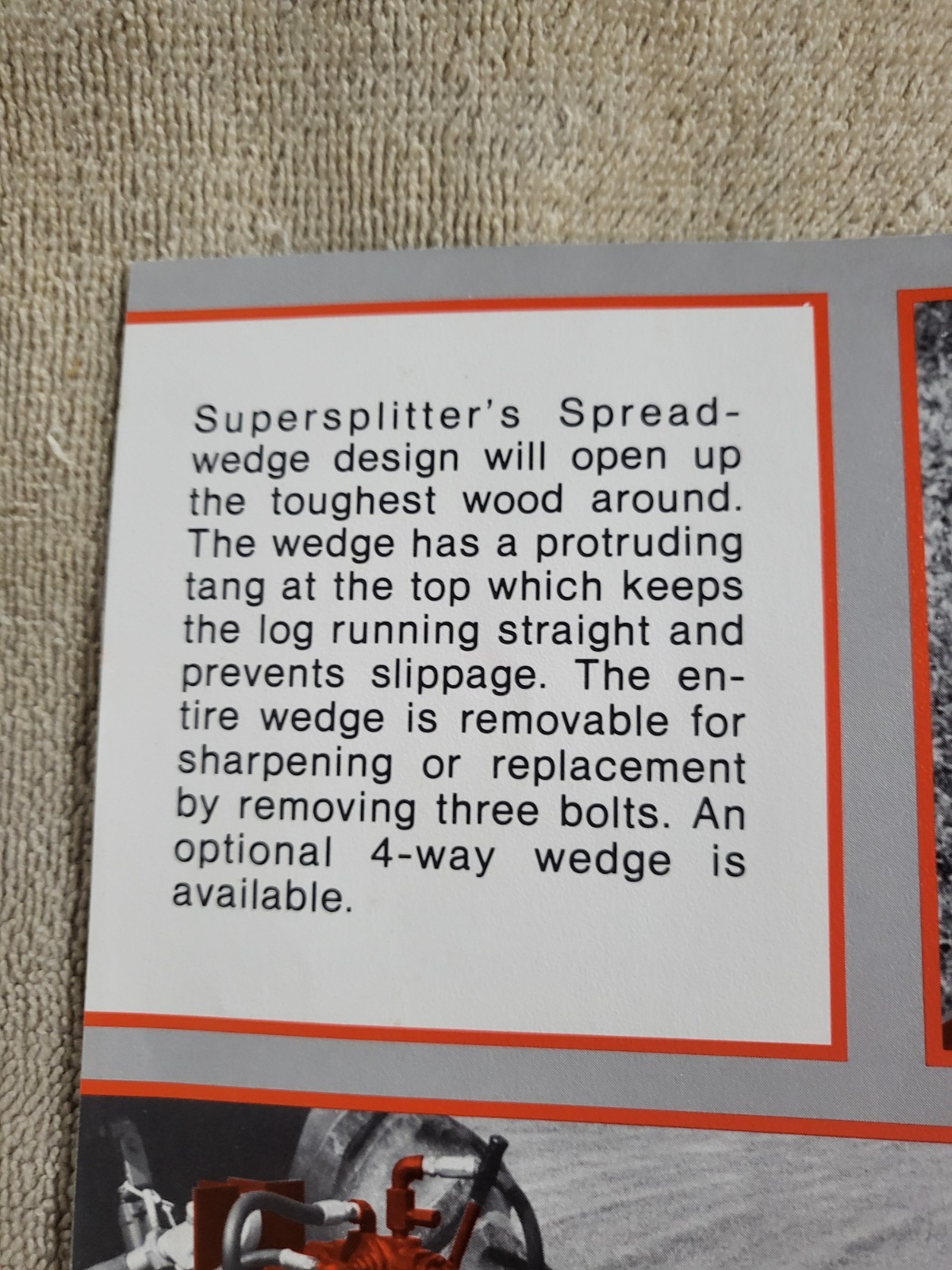 1970s Vintage CRYSTEEL Super Splitter Log Splitter BROCHURE 3-point Tractor