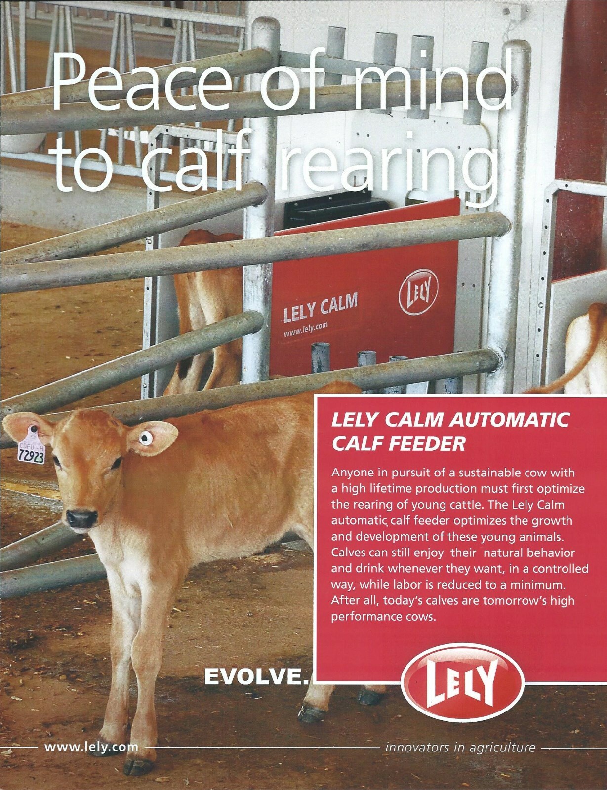 Farm Equipment Data Sheet – Lely – Calm – Automatic Calf Feeder Brochure (F6828)