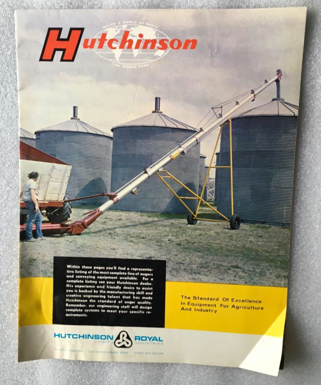 Vtg Hutchinson Royal Farm Equipment Brochure Grain Augers feed-r-system