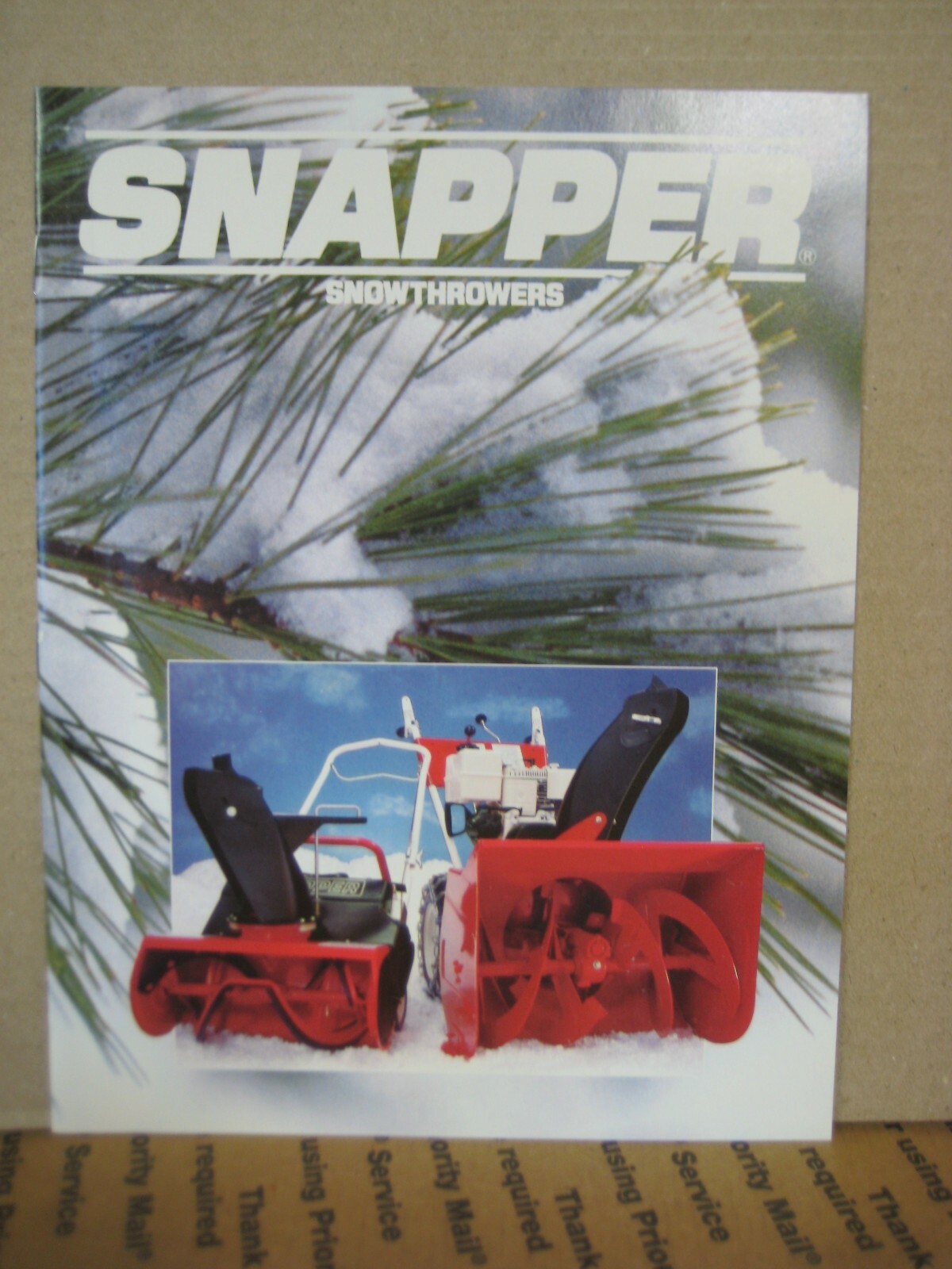 Original Snapper Snowthrowers Snow Blower Brochure Catalog 3201, 5241, 8241, +