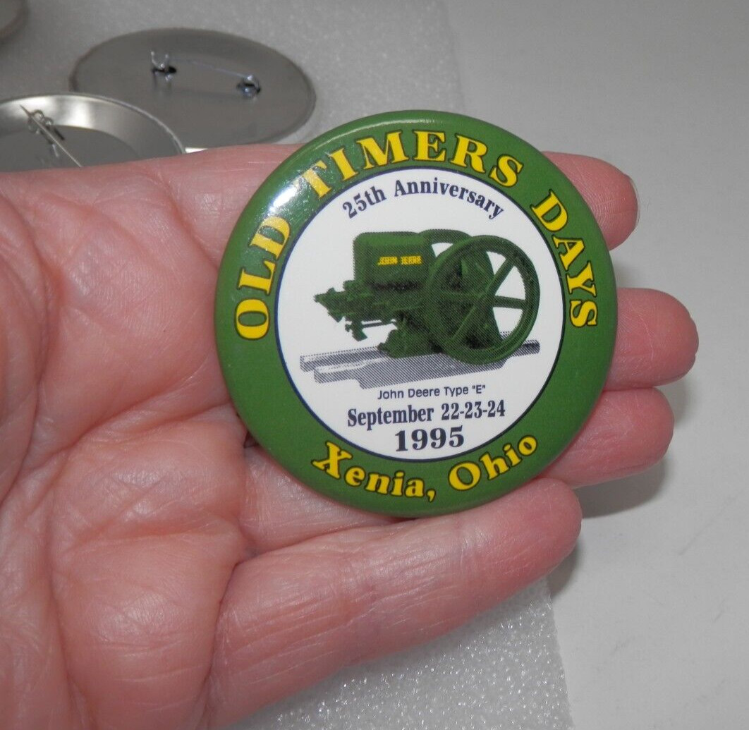 Old Timers Day Steam Threshers Tractor Button Lot – Xenia Eaton Ohio Pin Pinback
