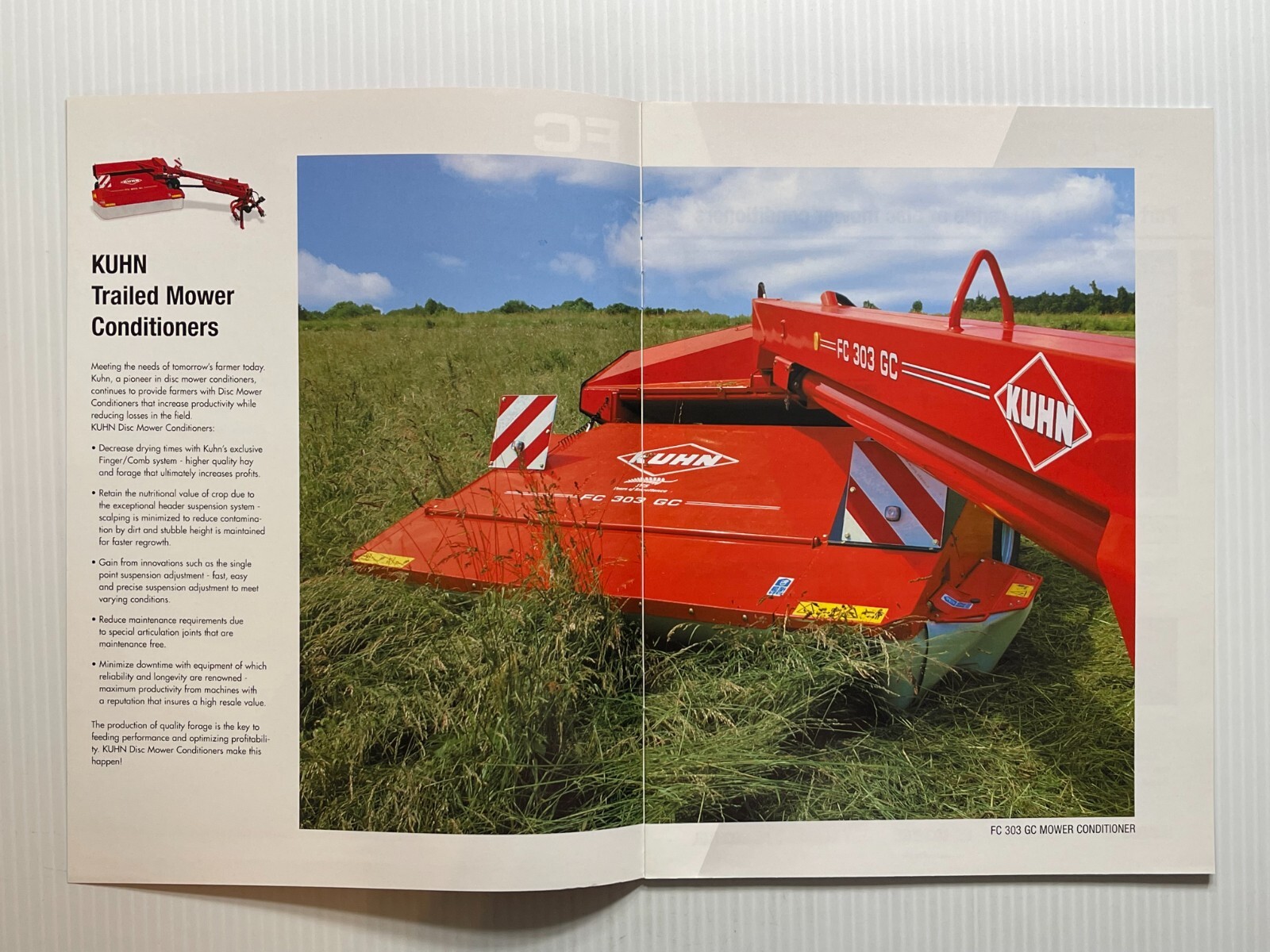 KUHN – FC Mower Conditioners (FC 303 FC 353) – Sales Brochure *Original 2004*