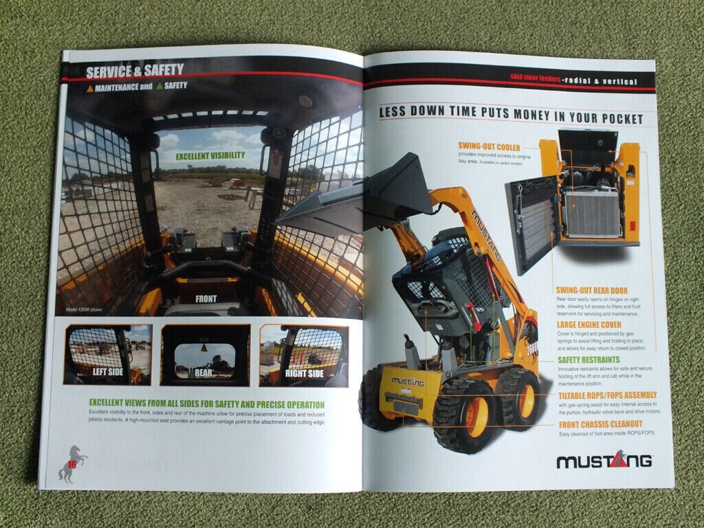 MUSTANG Skid Steer Loaders 1350R – 4000V Models Brochure Prospekt 2015