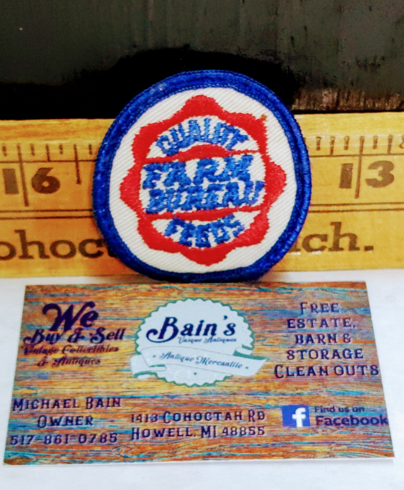 Vintage Farm Bureau Quality Feeds Embroidered Sew on Patch 2&Prime;, Agricultural GUC