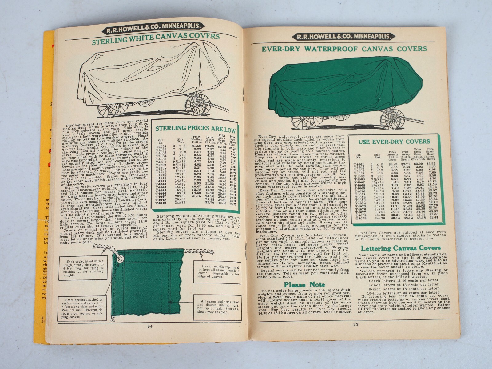 1936 R.R. Howell Thresher & Power Farming Supply Catalog T-36 Minneapolis MN