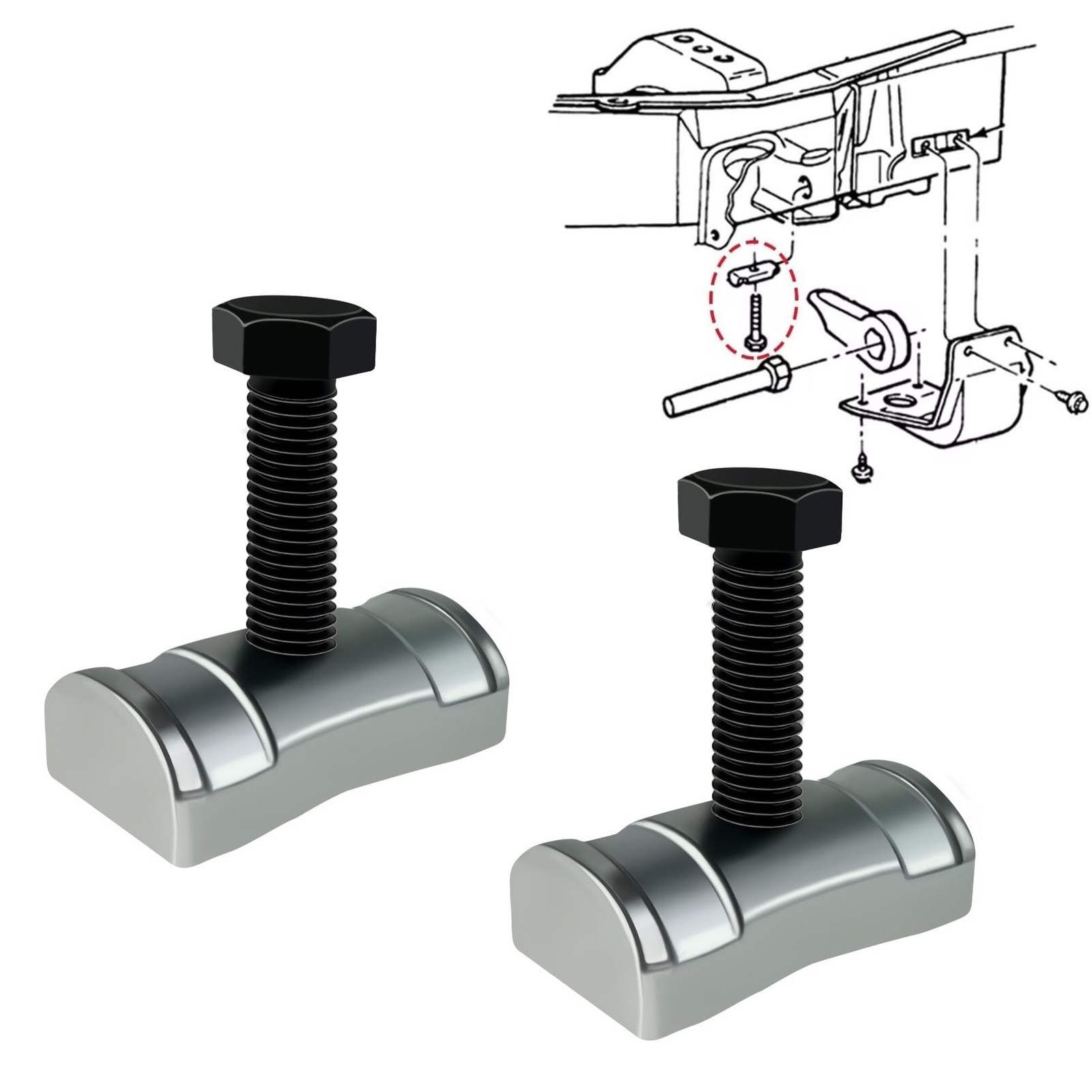 Torsion Bar Adjustment Bolt and Lock Nut Fit for Chevrolet Silverado Tahoe GM…