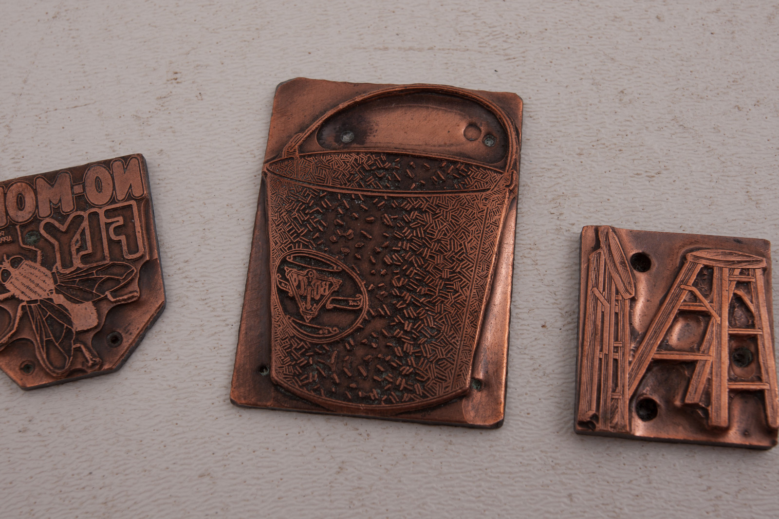 No Mor Fly & Blyce Bucket + Ladder Printers Block Advertising (A5L-9) Unmounted