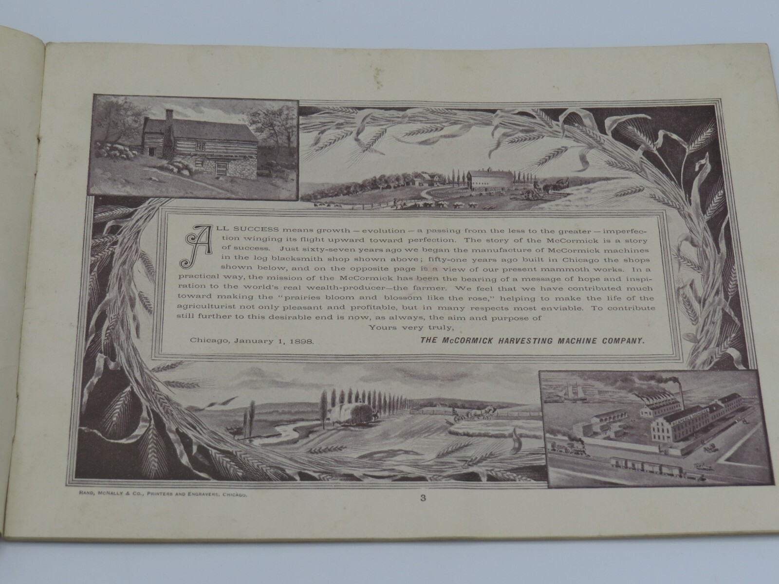 Vintage 1890&rsquo;s McCormick&rsquo;s Right Hand IH Deering Catalog Brochure RARE Binder