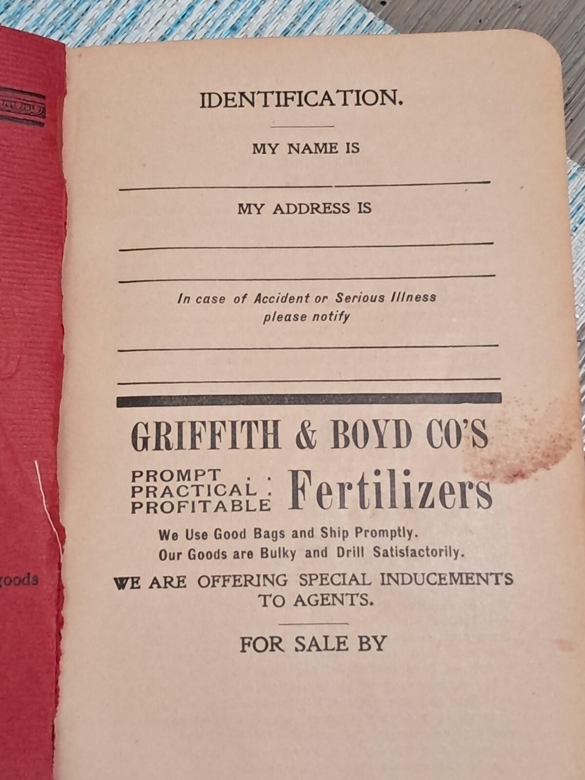 Vintage Griffith & Boyd Co. Agriculture Catalog and Ledger